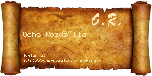 Ochs Rozália névjegykártya